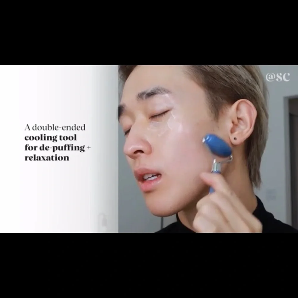 Sephora Mini Blue Aventurine De-puffing Facial Roller Tool - Picture 6 of 6